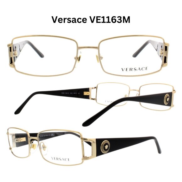 New unisex Versace black / gold eyeglasses  frame Retail : $499 - Picture 2 of 4